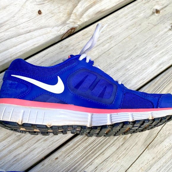 Nike Dual Fusion ST 2 Athletic Running Shoe Womens Size 6.5 454240-416 Blue Pink - Picture 11 of 12